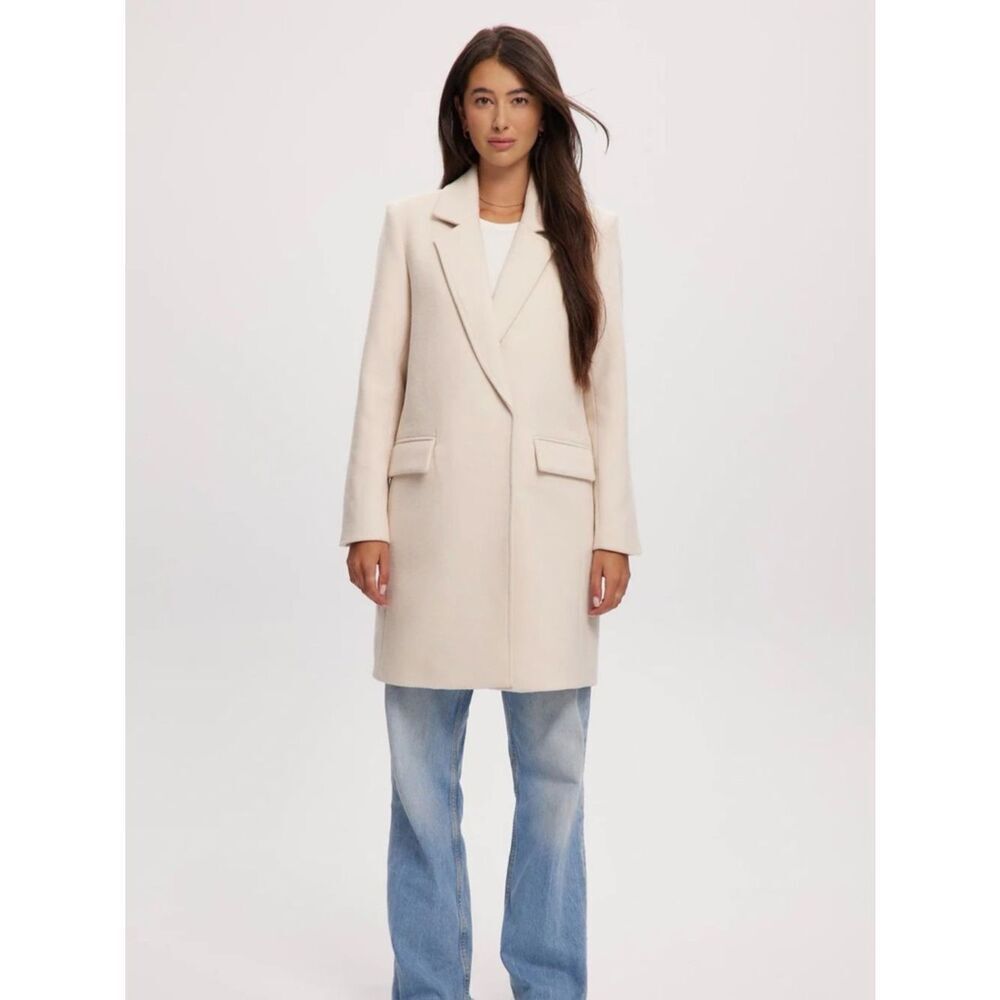 Noize Cream Tailored Trench Coat